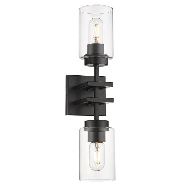 Tribeca Matte Black Two-Light Wall Sconce, image 4